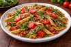 58 Penne con Pancetta e Rucola